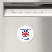 Personalisierter britischer Kuss Me Ich bin Thayer Magnet (In Situ (Geschirrspüler))