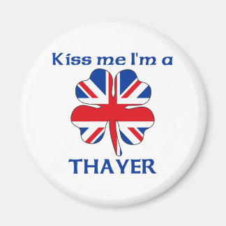 Personalisierter britischer Kuss Me Ich bin Thayer Magnet