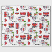 Personalisierter britischer Tee Geschenkpapier (Flach)