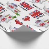 Personalisierter britischer Tee Geschenkpapier (Ecke)