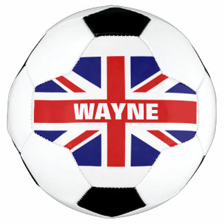 Personalisierter britischer Union Jack-Flaggen-Fuß Fußball