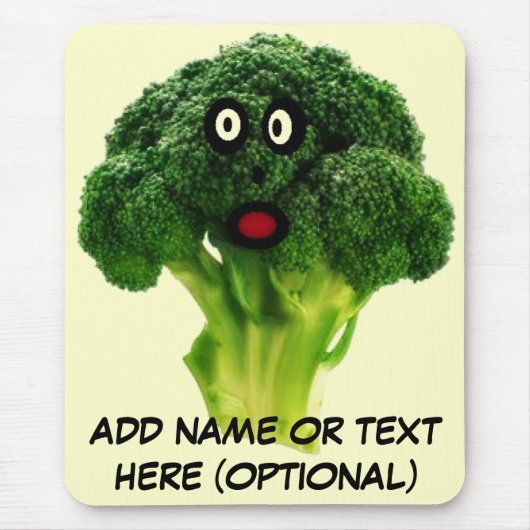 Personalisierter Broccoli-Cartoon Mousepad (Vorne)