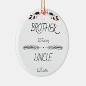 Personalisierter Bruder bis zum Ende des benutzerd Keramik Ornament (Rechts)