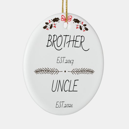 Personalisierter Bruder bis zum Ende des benutzerd Keramik Ornament (Rechts)