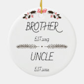 Personalisierter Bruder bis zum Ende des benutzerd Keramik Ornament (Hinten)