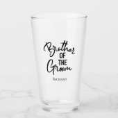 Personalisierter Bruder der Braut Glas (Vorderseite)