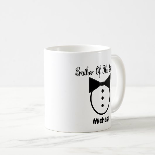 Personalisierter Bruder der Groom Tux-Tasse Kaffeetasse (VorderseiteRechts)