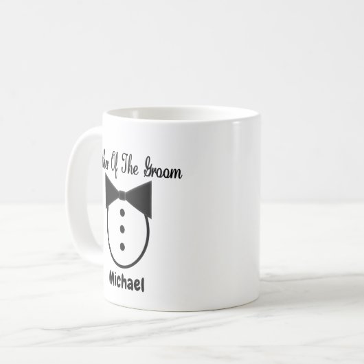 Personalisierter Bruder der Groom Tux-Tasse Kaffeetasse (Vorderseite Links)
