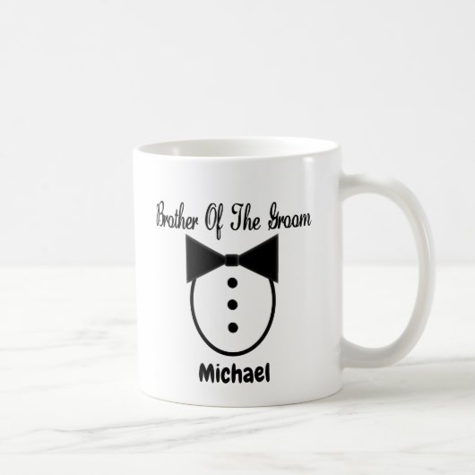 Personalisierter Bruder der Groom Tux-Tasse Kaffeetasse (Rechts)