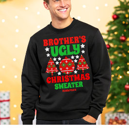 Personalisierter Bruder's Ugly Christmas Sweater Sweatshirt