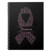 Personalisierter Brustkrebs Notizblock (Vorderseite)