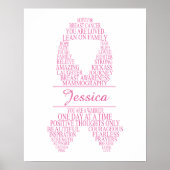Personalisierter Brustkrebs Poster (Vorne)