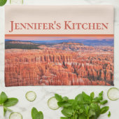 Personalisierter Bryce Canyon Beige Geschirrtuch (Gefaltet)