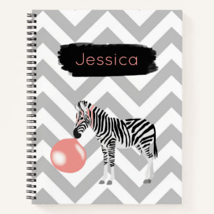 Personalisierter Bubble Gum Zebra Bläst Luftblase Notizblock