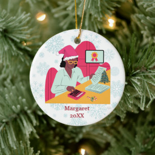 Personalisierter Buchhalter Fügen Sie einen Namen Keramik Ornament