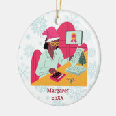 Personalisierter Buchhalter Fügen Sie einen Namen  Keramik Ornament (Links)