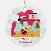 Personalisierter Buchhalter Fügen Sie einen Namen  Keramik Ornament (Hinten)