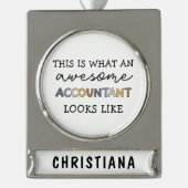 Personalisierter Buchhalter — Funny Phantastisch A Banner-Ornament Silber (Vorderseite)