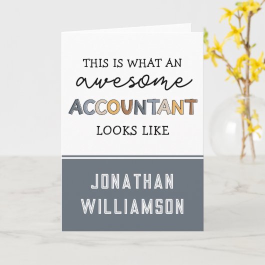 Personalisierter Buchhalter — Funny Phantastisch A Karte (Gelbe Blume)