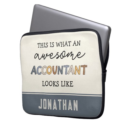 Personalisierter Buchhalter — Funny Phantastisch A Laptopschutzhülle (Vorderseite Links)