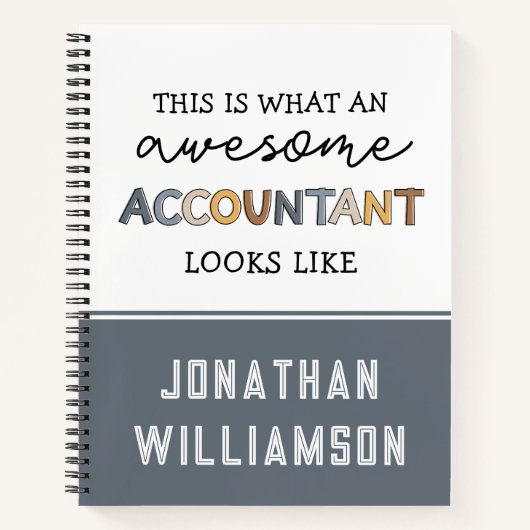 Personalisierter Buchhalter — Funny Phantastisch A Notizblock (Vorderseite)