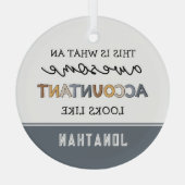 Personalisierter Buchhalter — Funny Phantastisch A Ornament Aus Glas (Rückseite)