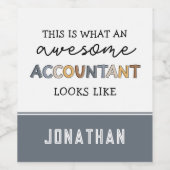 Personalisierter Buchhalter — Funny Phantastisch A Weinetikett (Einzelnes Label)