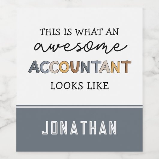 Personalisierter Buchhalter — Funny Phantastisch A Weinetikett (Einzelnes Label)