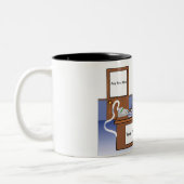 Personalisierter Buchhalter - männlicher Cartoon Zweifarbige Tasse (Links)