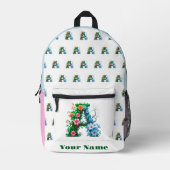 Personalisierter Buchstabe A Bedruckter Rucksack (Vorderseite)