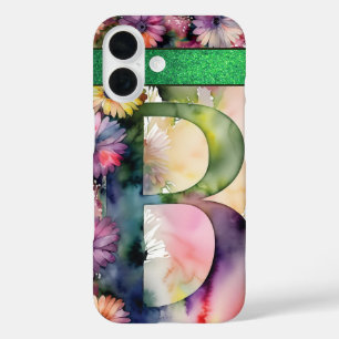 Personalisierter Buchstabe B: Elegantes Wasser iPhone 16 Hülle