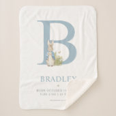 Personalisierter Buchstabe B Peter-Kaninchen-| Sherpadecke (Vorderseite)