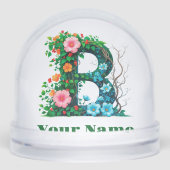 Personalisierter Buchstabe B Schneekugeln (Vorderseite)