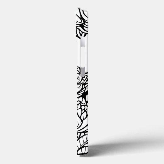 Personalisierter Buchstabe B Schwarz-weiße Tattoo- Case-Mate iPhone Hülle (Rückseite / Links)