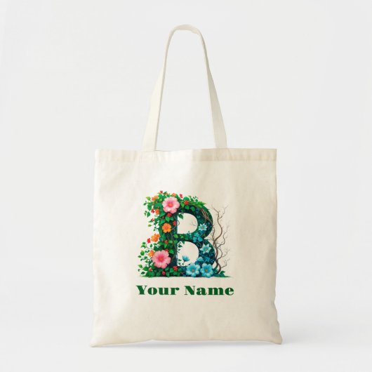 Personalisierter Buchstabe B Tragetasche (Vorne)