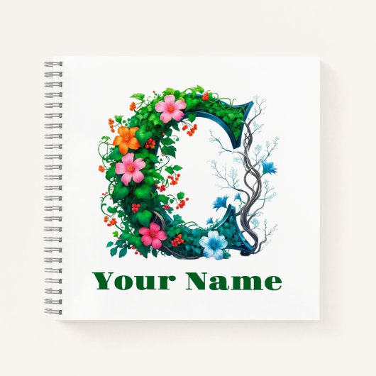 Personalisierter Buchstabe C Notizblock (Vorderseite)