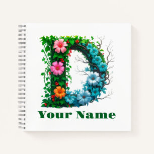 Personalisierter Buchstabe D Notizblock