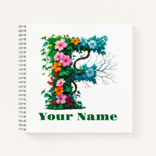 Personalisierter Buchstabe F Notizblock