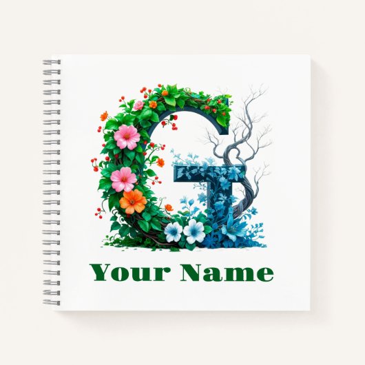 Personalisierter Buchstabe G Notizblock (Vorderseite)