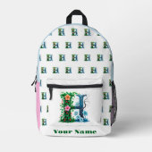 Personalisierter Buchstabe H Bedruckter Rucksack (Vorderseite)