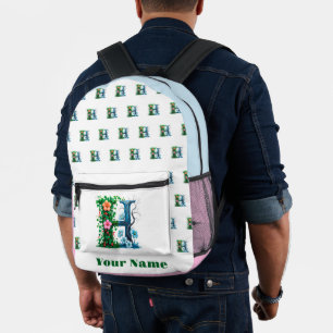 Personalisierter Buchstabe H Bedruckter Rucksack