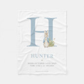 Personalisierter Buchstabe H Peter-Kaninchen-| Fleecedecke (Vorderseite)