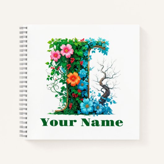 Personalisierter Buchstabe I Notizblock (Vorderseite)