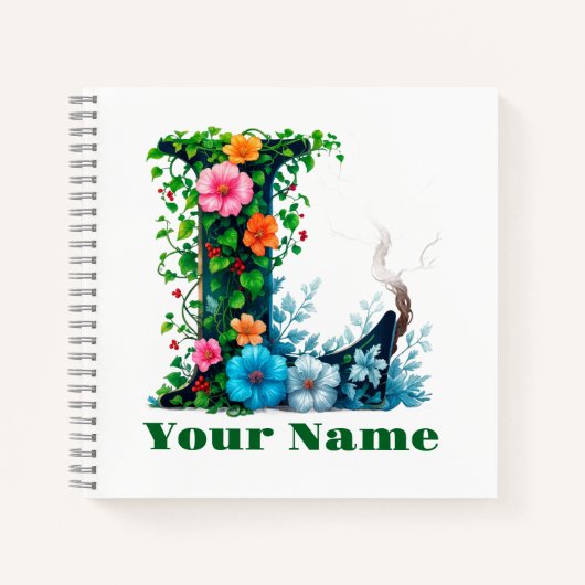 Personalisierter Buchstabe L Notizblock (Vorderseite)