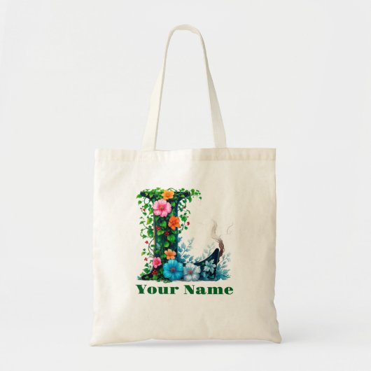 Personalisierter Buchstabe L Tragetasche (Vorne)