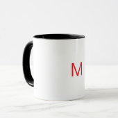 Personalisierter Buchstabe M Becher Tasse (Vorderseite Links)
