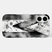 Personalisierter Buchstabe M Elegantes Wasser Case-Mate iPhone Hülle (Rückseite (Horizontal))