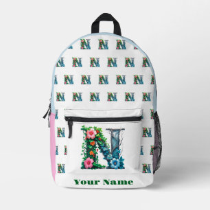 Personalisierter Buchstabe N Bedruckter Rucksack