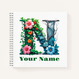 Personalisierter Buchstabe N Notizblock