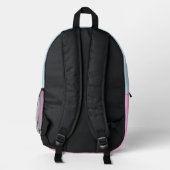 Personalisierter Buchstabe Q Bedruckter Rucksack (Rückseite)